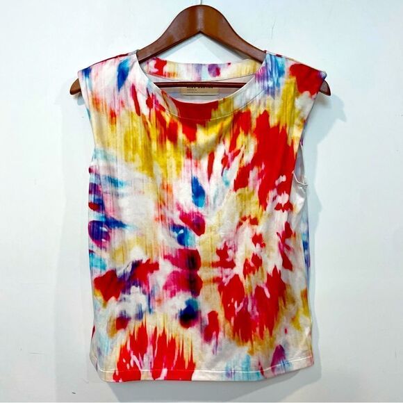 Aldo+Martins Colorfull Top XS Padded Shoulders Super soft textile - Picture 2 of 11